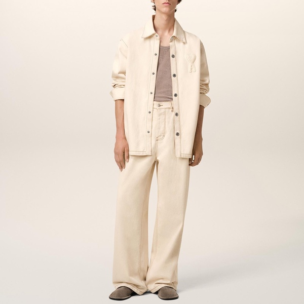 AMI Cotton-Twill Overshirt - S