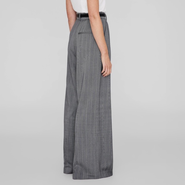 Anine Bing Lou Pinstripe Wool-Blend Trousers - 2