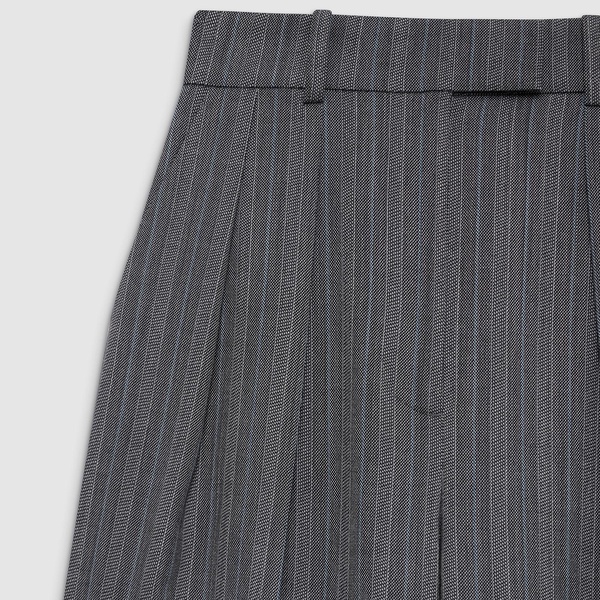 Anine Bing Lou Pinstripe Wool-Blend Trousers - 2