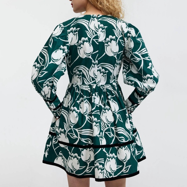 Batsheva Mini Clemmie Floral-Print Crepe Dress - US 4/UK 8