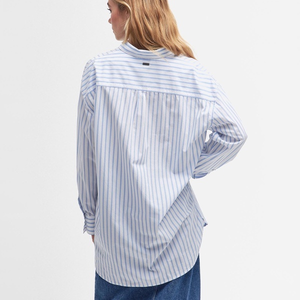 Barbour Nicola Striped Cotton-Poplin Shirt - UK 10