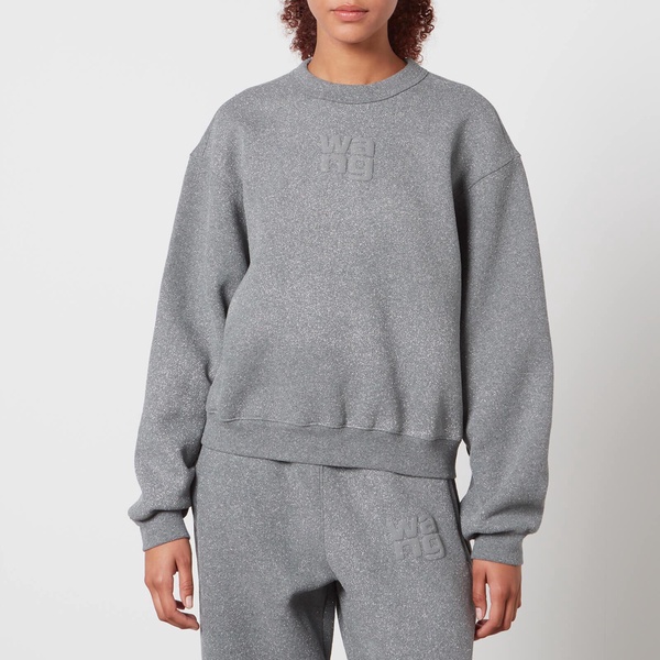 Alexander Wang Essential Glittered Cotton-Blend Sweatshirt - XS