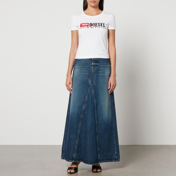Diesel T-Uncutie Destroyed Cotton-Jersey Graphic T-Shirt - XS