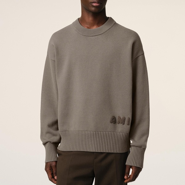 AMI Logo Cotton-Blend Jumper - S