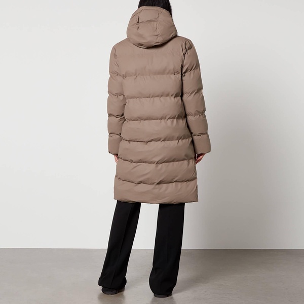 RAINS Women's Long Puffer Jacket - Taupe - XL