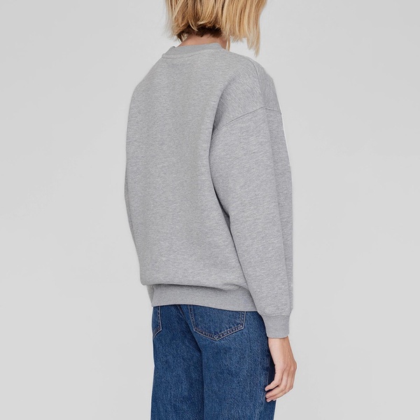 Anine Bing Spencer Cotton-Jersey Sweatshirt - M