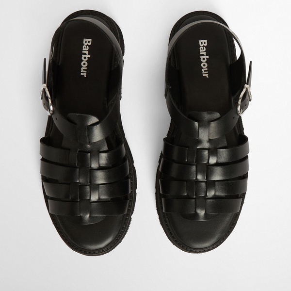 Barbour Women's Otterburn Leather Fisherman Sandals - UK 3 - Black