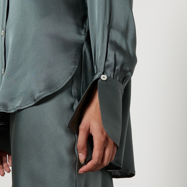 Anine Bing Monica Silk-Satin Shirt - XS