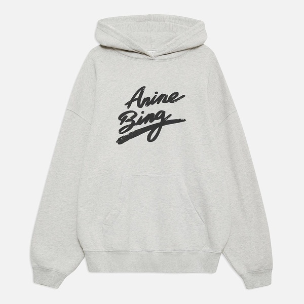 Anine Bing Harvey Signature Cotton-Jersey Hoodie - XS