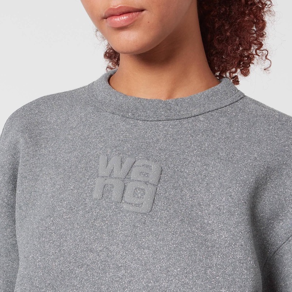 Alexander Wang Essential Glittered Cotton-Blend Sweatshirt - XS