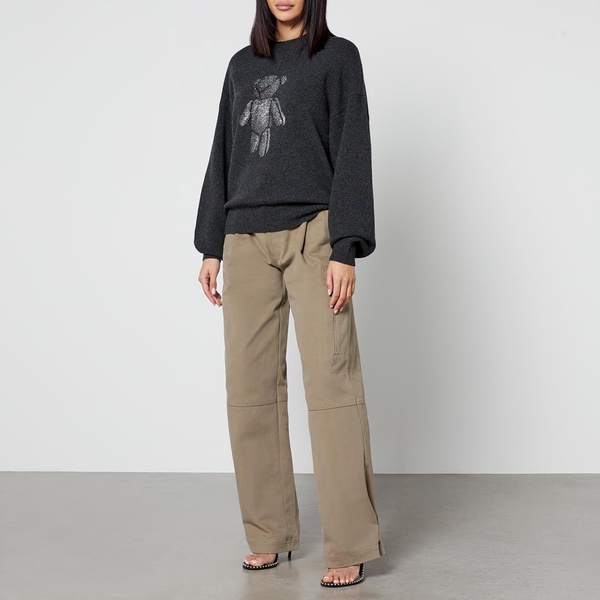 Alexander Wang Beiress Oversized Wool-Blend Jumper - S