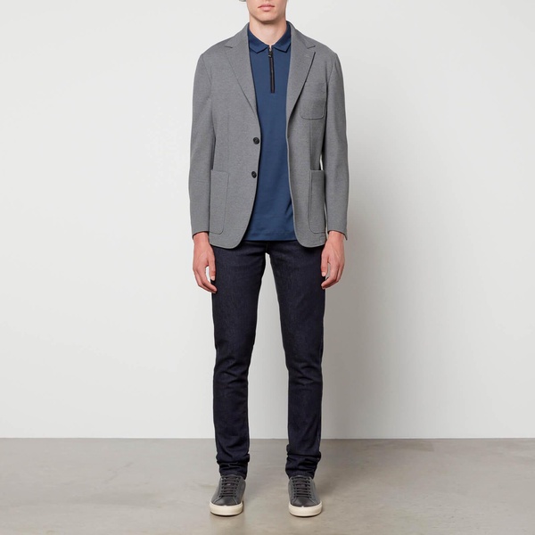 Canali Herringbone Stretch-Jersey Blazer - 50/L