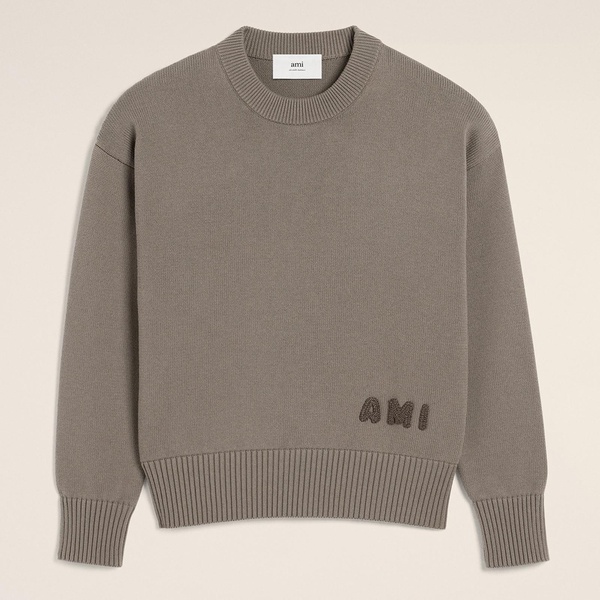 AMI Logo Cotton-Blend Jumper - S