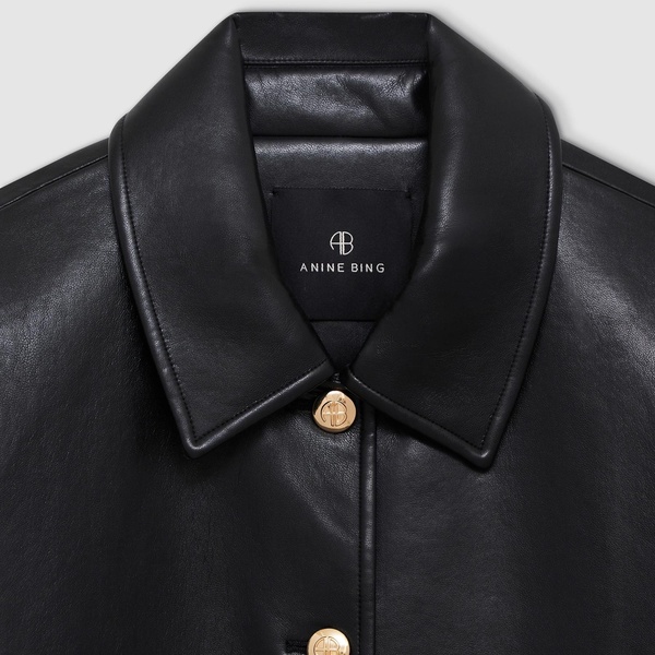 Anine Bing Luca Leather-Blend Jacket - M