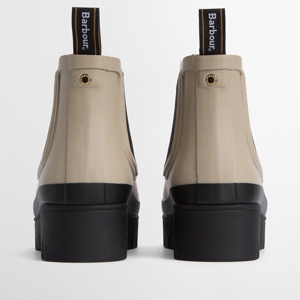 Barbour Halton Rubber Chelsea Wellies - UK 3 - Light Sand/Black