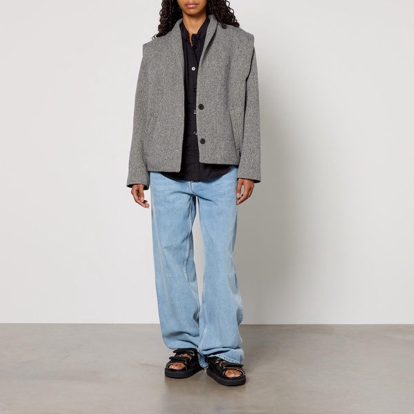 Marant Etoile Drogo Herringbone Wool-Blend Jacket - UK 8