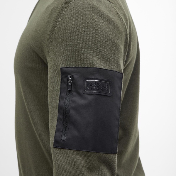 Barbour International Blades Cotton Half Zip Knit Jumper - XL