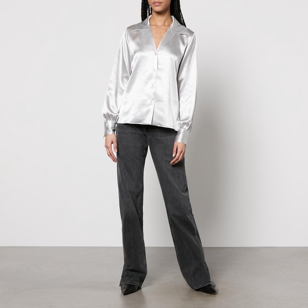 Anine Bing Mylah Satin Shirt - S