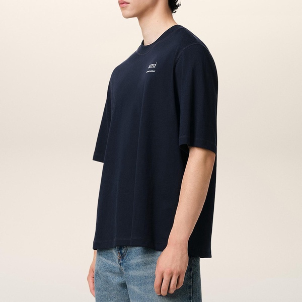 AMI Logo Cotton-Jersey T-Shirt - S