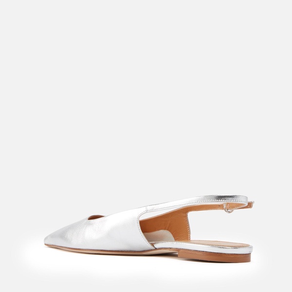 Aeyde Women's Fedora Patent-Leather Sling-Back Flats - UK 8