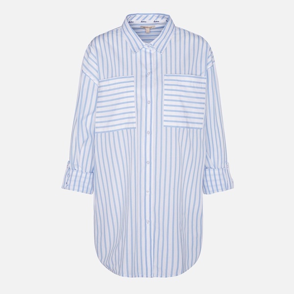 Barbour Nicola Striped Cotton-Poplin Shirt - UK 10