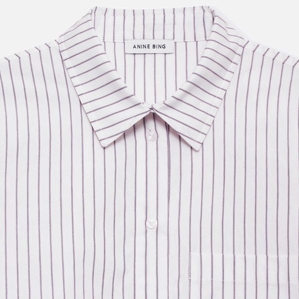 Anine Bing Braxton Crepe Shirt - S