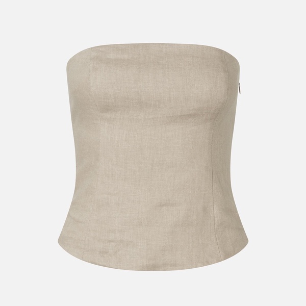 Samsøe Samsøe Saelynn Linen Bandeau Top - M