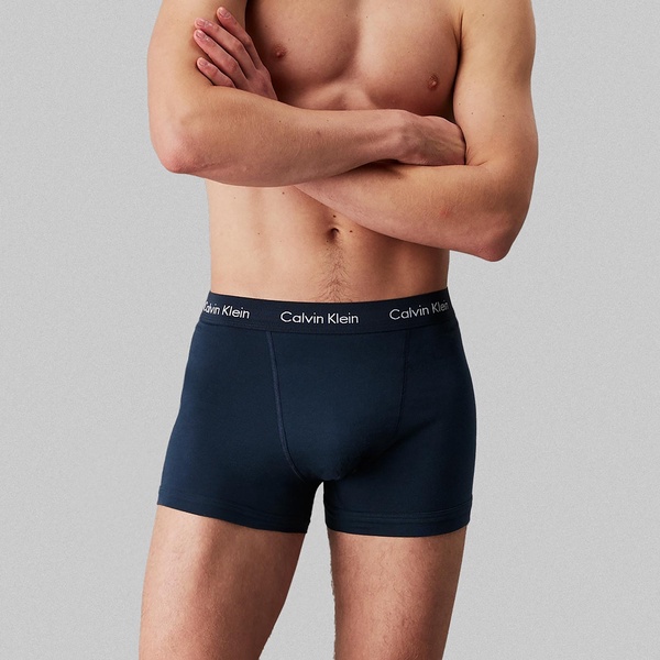 Calvin Klein Three-Pack Cotton-Jersey Trunks - S