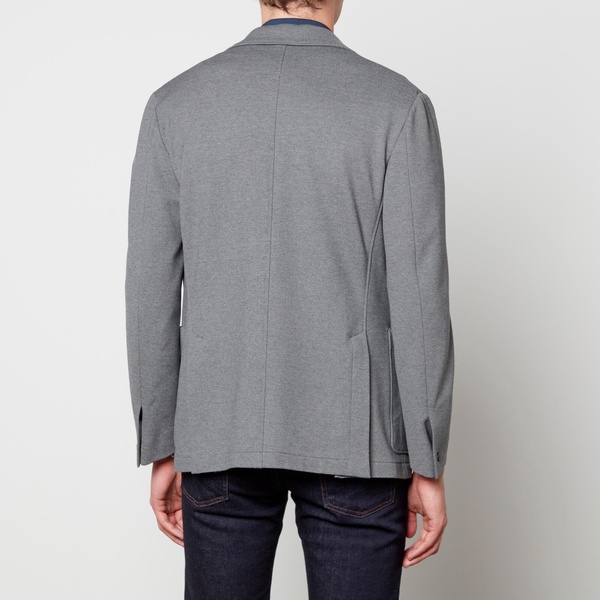 Canali Herringbone Stretch-Jersey Blazer - 50/L