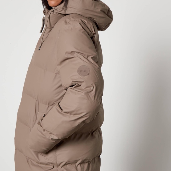 RAINS Women's Long Puffer Jacket - Taupe - XL