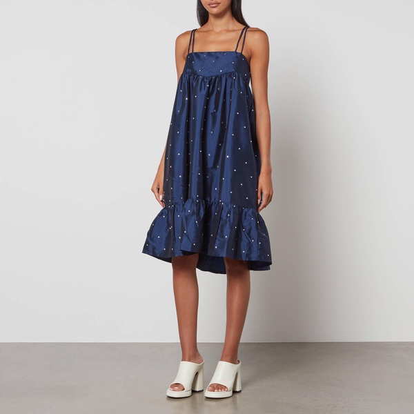 Batsheva Singer Taffeta Midi Dress - US 4/UK 8