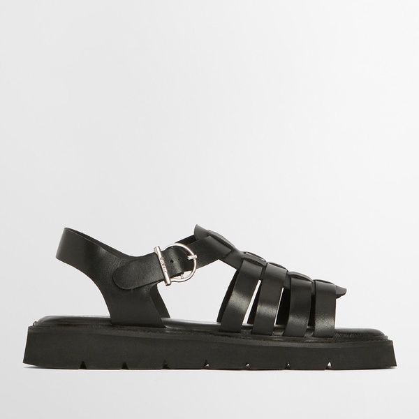 Barbour Women's Otterburn Leather Fisherman Sandals - UK 3 - Black