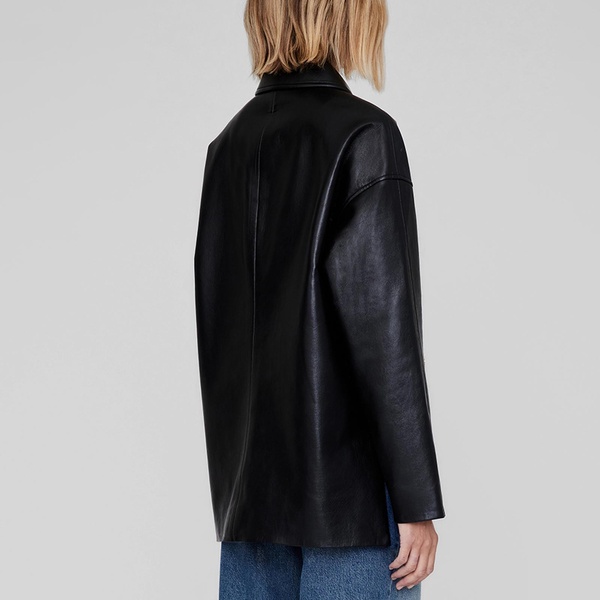 Anine Bing Luca Leather-Blend Jacket - M