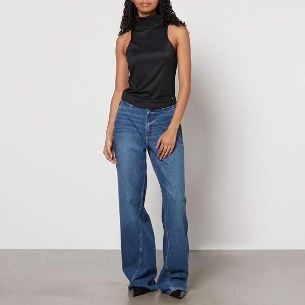 Anine Bing Jennie Modal-Blend Turtleneck Top - XS