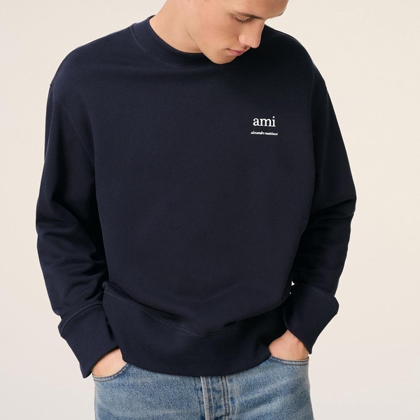 AMI Logo Cotton-Fleece Jumper - S