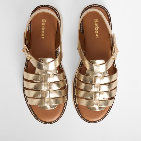 Barbour Women's Otterburn Leather Fisherman Sandals - UK 4 - Gold