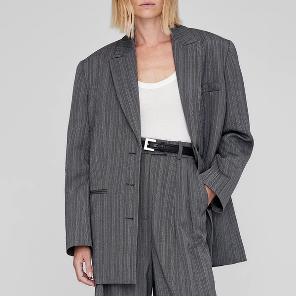 Anine Bing Declan Wool-Blend Blazer - S