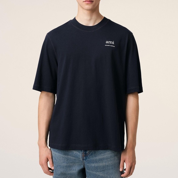 AMI Logo Cotton-Jersey T-Shirt - S