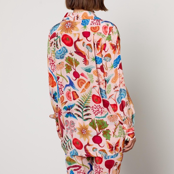 Farm Rio Printed Crepe Pyjama Shirt - XS
