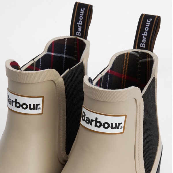 Barbour Halton Rubber Chelsea Wellies - UK 3 - Light Sand/Black