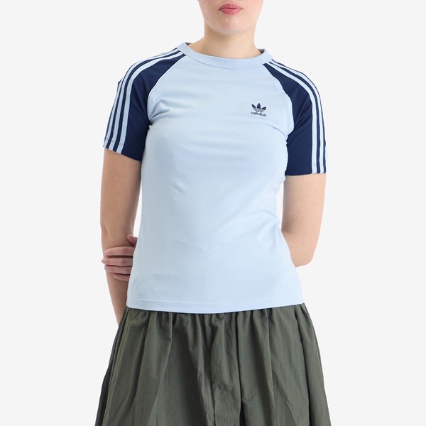 Adidas 3 Stripe Slim T-Shirt