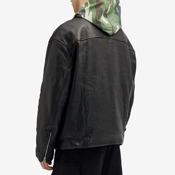 Acne Studios Liker Distressed Nappa Leather Jacket