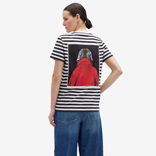 Max Mara Striped T-shirt with Dog Print