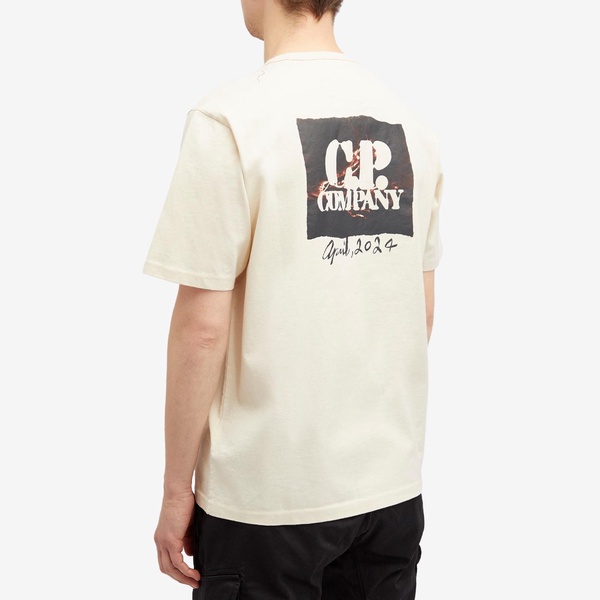 C.P. Company 30/2 Mercerized Jersey Twisted Graphic T-Shirt