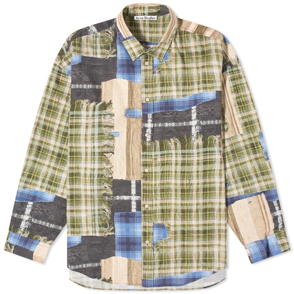 Acne Studios Setar Towel Print Check Shirt