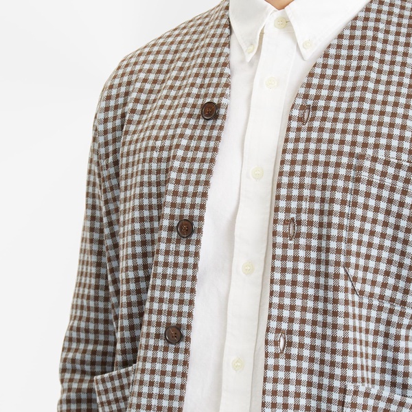 Universal Works Gingham Cotton Cardigan