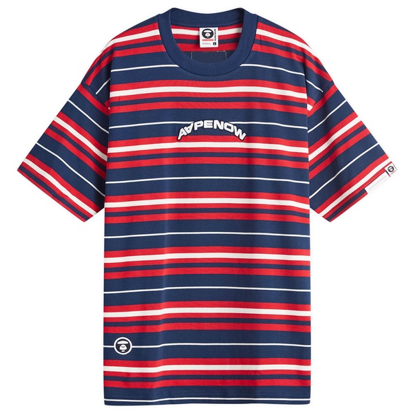 AAPE Stripe Crew Neck T-Shirt