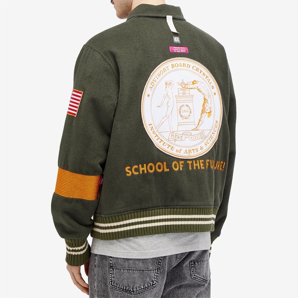 Advisory Board Crystals Wool Blanket Varsity Jacket