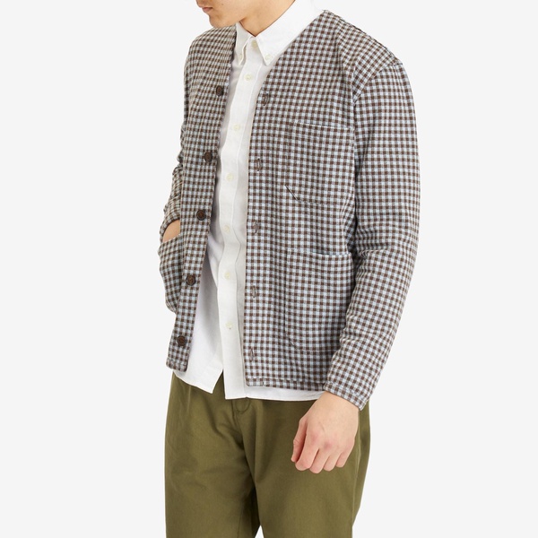 Universal Works Gingham Cotton Cardigan
