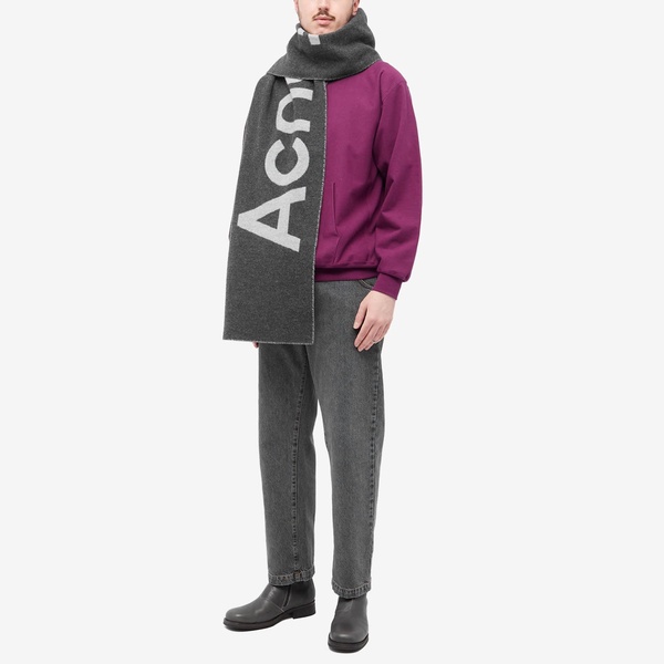Acne Studios Toronty Logo Contrast Recycled Scarf